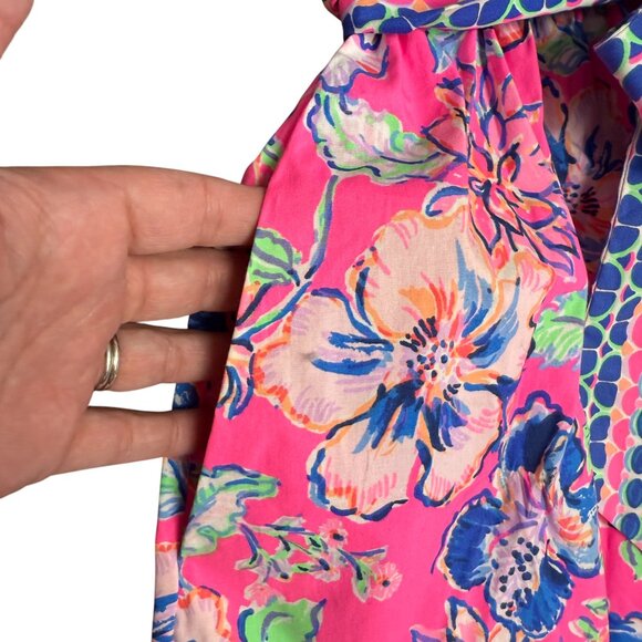 NWOT Women's LILLY PULITZER Marilisa Stretch Midi Dress Pink/Blue | Size 2 - Picture 8 of 14